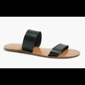 NWT J. Crew Factory Black Easy Summer Slides